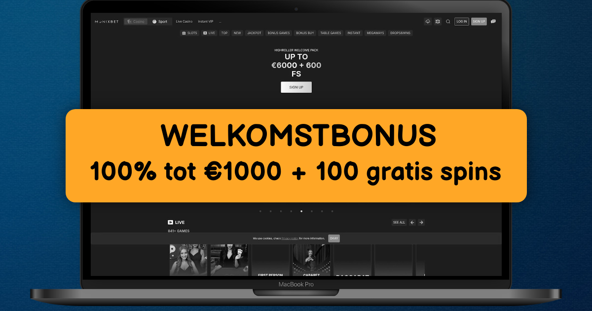 Monixbet Casino welcome bonus